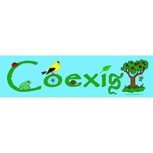  Coexist (with nature) Bumper Sticker Automotive