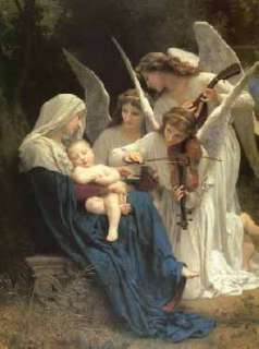 FRAMED BOUGUEREAU Song of the Angels Repro CANVAS ART  