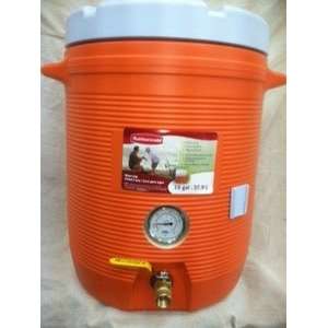  TEN GALLON COOLER MASH TUN WITH SPARGE, THERMOMETER AND 