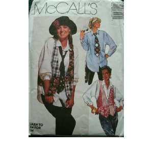   NECKTIE SIZE 22 24 MCCALLS SEWING PATTERN 6112   LEARN TO SEW FOR FUN