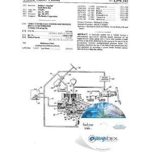  NEW Patent CD for VEHICLE HYDRAULIC SYSTEM AND PRESSURE 