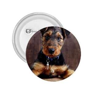  Airedale Terrier Puppy Dog 2.25in Button D0003 Everything 