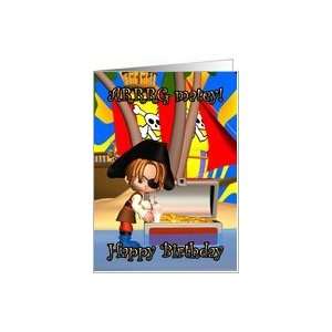  Birthday Card with little Pirate, Arrrg Matey Card Toys 