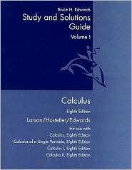 Student Study Guide, Volume 1 for Larson/Hostetler/Edwards Calculus 