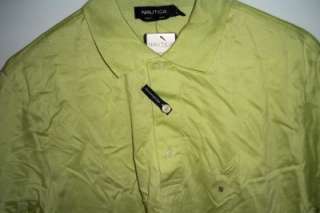 New Mens Nautica Classic Golf/Polo Shirt (Color   Lime Green) Size 
