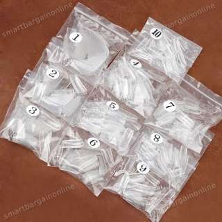 500x Wholesale Clear Acrylic French False* Nails Tips  