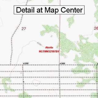 USGS Topographic Quadrangle Map   Akela, New Mexico (Folded/Waterproof 