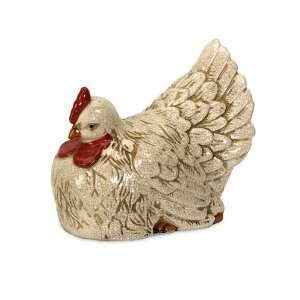  12 Delightfully Distressed Ceramic Country Farm Hen