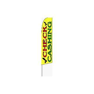  Check Cashing Feather Flag (11.5 x 2.5 Feet) Patio, Lawn 