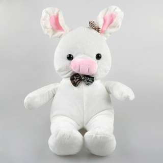 White Mini Plush Pig Bunny Rabbit Stuff Doll Toy 36cm  