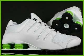 NIKE SHOX NZ WHITE / BLK / GREEN RUNNING SHOE NEW SIZE  