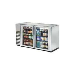   60G S Back Bar Cooler Glass Door Two Section Stainless