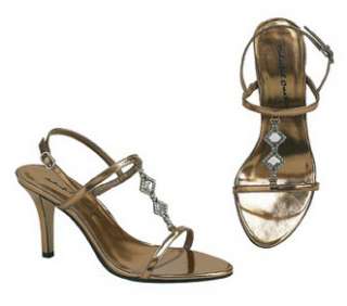 NEW Diva Bronze Rhinestone Ladies Prom Evening Shoe  