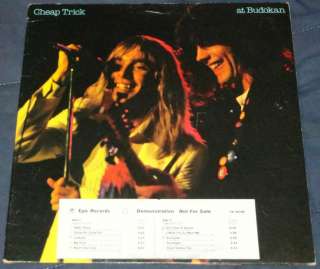 Cheap Trick LP Live At Budokan 1978 White Label Promo USA  