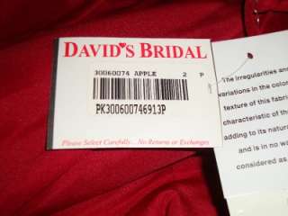 DAVIDS BRIDAL APPLE 8078 WOMENS ELEGANT DRESS SIZE 2  