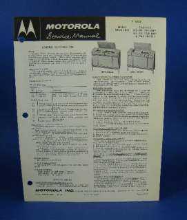 Motorola Service Manual Console Chassis HS 837 HS 838  