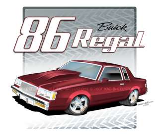 81 87 Buick REGAL PRO TOUR T Shirt   YMM  