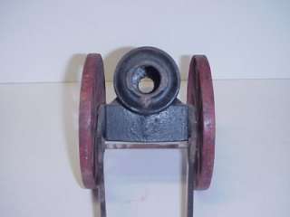   AMERICAN CIVIL WAR TOY CAST IRON CANNON LARGE RED WHEELS 15  