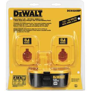 DEWALT 7.2V   18V 1 Hour Dual Port Charger and 18V XRP and Battery 