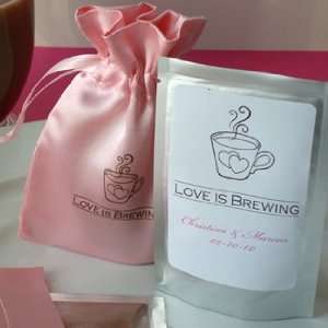  Love is Brewing Drink Mix Favor with Personalized Satin 