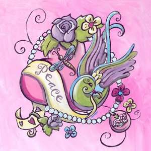 Tattoo   Heart   Pink Canvas Reproduction