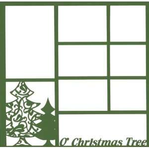  O Christmas Tree 12 x 12 Overlay Laser Die Cut