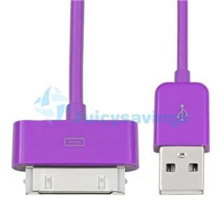 2x Color USB Data Sync Charger Cable for Apple iPhone iPod Touch 