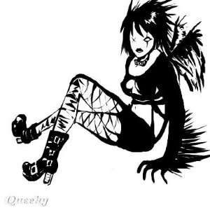   Fairy Girl Rag Doll Gothic 5 Inch White Decal Sticker: Everything Else