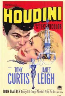 Houdini 27 x 40 Movie Poster Tony Curtis,Janet Leigh, A  