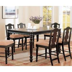  Rich Expresso Finish Solid Hardwood Counter Height Dining 
