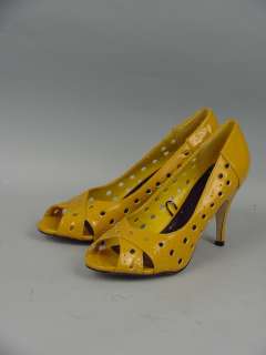 Mustard Colored Patent Pumps by Wet Seal   Size 8M  