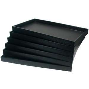   Black Leather Jewelry Display Trays Showcase Displays: Office Products