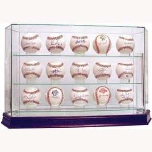  15 Ball Glass Deluxe Display Case   Glass Baseball Display Cases