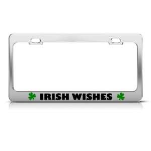Irish Wishes Funny Irish Ireland Metal license plate frame Tag Holder