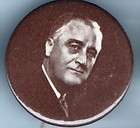 ANTI FDR ROOSEVELT PROTEST PIN WILLKIE CAMPAIGN BUTTON  