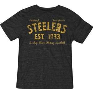   Steelers Black Dillinger Brand Soft Hand Tshirt: Sports & Outdoors