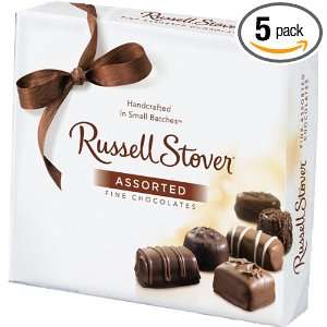 Russell Stover Assorted Chocolate, 5.5 Ounce Boxes (Pack of 5):  