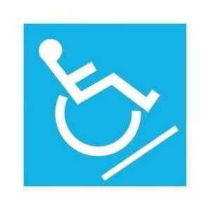 Sign,10x14,handicapped Ramp Pictogram   BRADY  Industrial 
