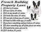 PARCHMENT PRINT = FRENCH BULLDOG DOG SILLY PROPERTY LAW