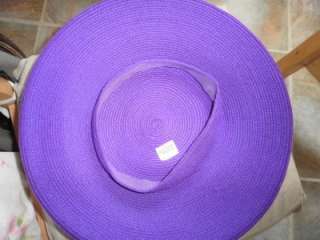 Vtg massive Purple beret Picture Model Hat dramatic 1980s  