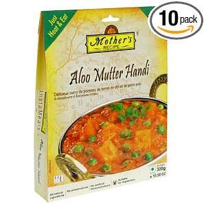 Mothers Recipe InstaMeals, Aloo Mutter, 10.5 Ounce Units (Pack of 10)