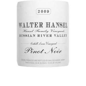  2009 Walter Hansel Pinot Noir Russian River Valley Cahill 