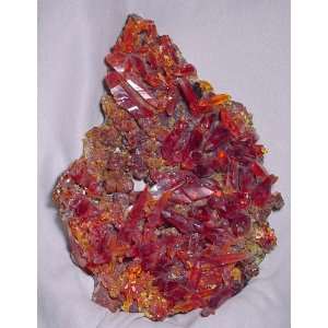  Zincite   Rare Red Zincite Large Crystal Cluster   Poland 