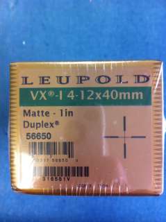 Leupold VX I 4 12x40mm Matte Duplex Rifle Scope 56650 030317566500 