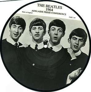THE BEATLES, UK 7 PIC DISK, 1964 ADELAIDE PRESS CONFERENCE  