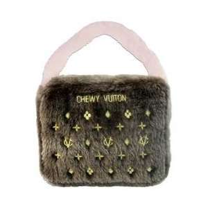    Large Classic Brown Chewy Vuiton Purse Dog Toy: Everything Else