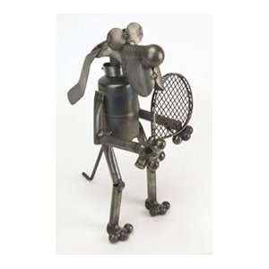  Tennis Junkyard Dog Metal Sculpture by YardBirds Patio 