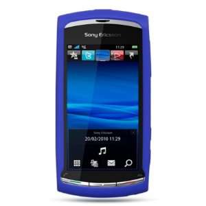BLUE SOFT ARMOR SHIELD + LCD SCREEN PROTECTOR + CAR CHARGER for SONY 