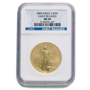  2009 $50 Gold American Eagle MS69 NGC Early Release 