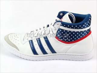 Adidas Top Ten Hi Sleek W White/Lone Blue/Light Scarlet Sports 